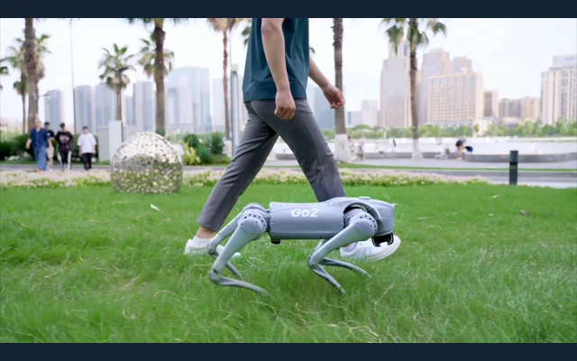 Robot quadrupedi: Le quattro zampe alternano il sostegno e coordinano le svolte seguendo una persona.