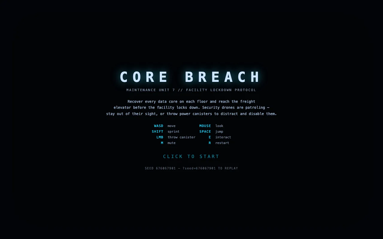 The 3D server-facility game generated by Kimi K3 from a single prompt