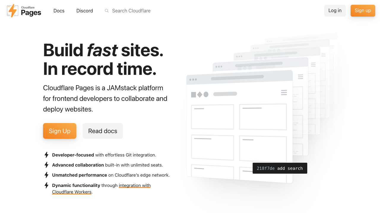 Cloudflare Pages 首頁
