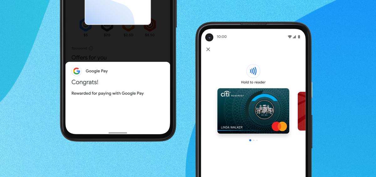 Google Pay 的奖励反馈与付款状态界面
