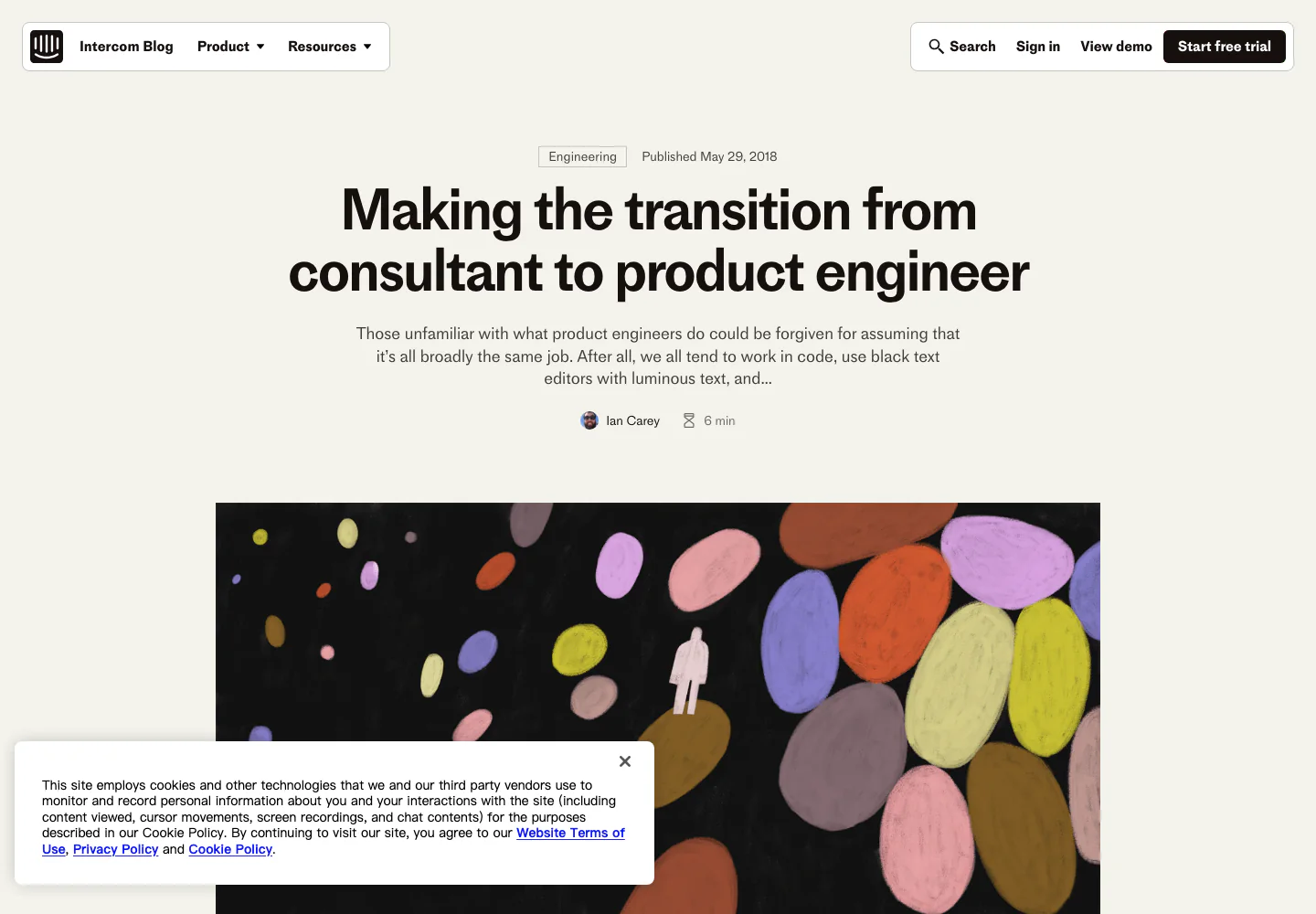 Intercom 关于 Product Engineer 的文章截图