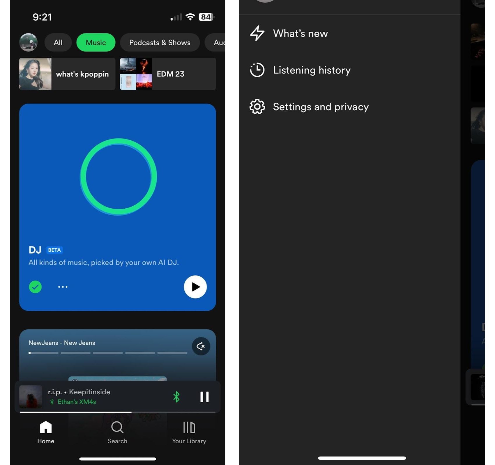 Spotify AI DJ player