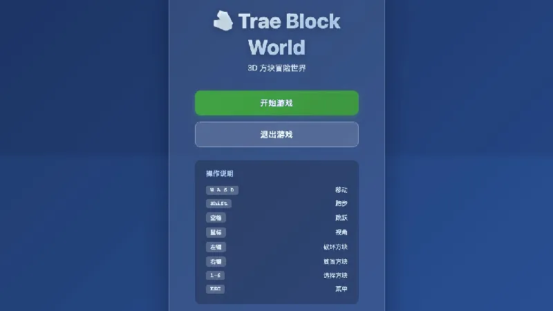 3D block game generated and run from the screenshot