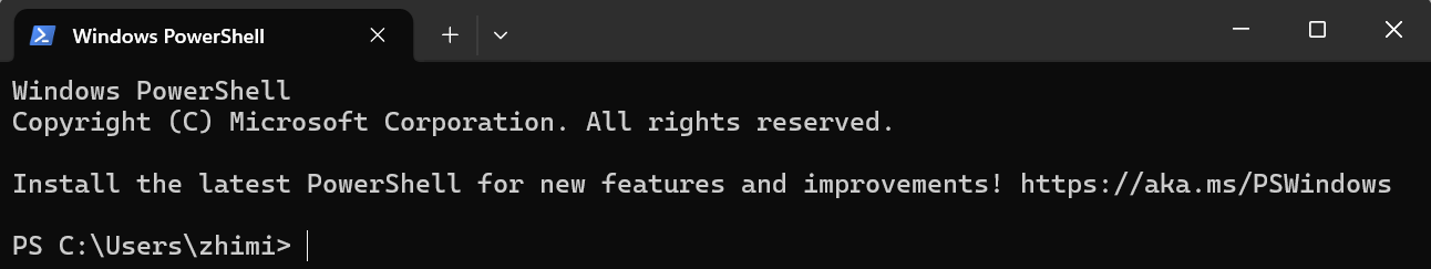 Windows PowerShell 终端