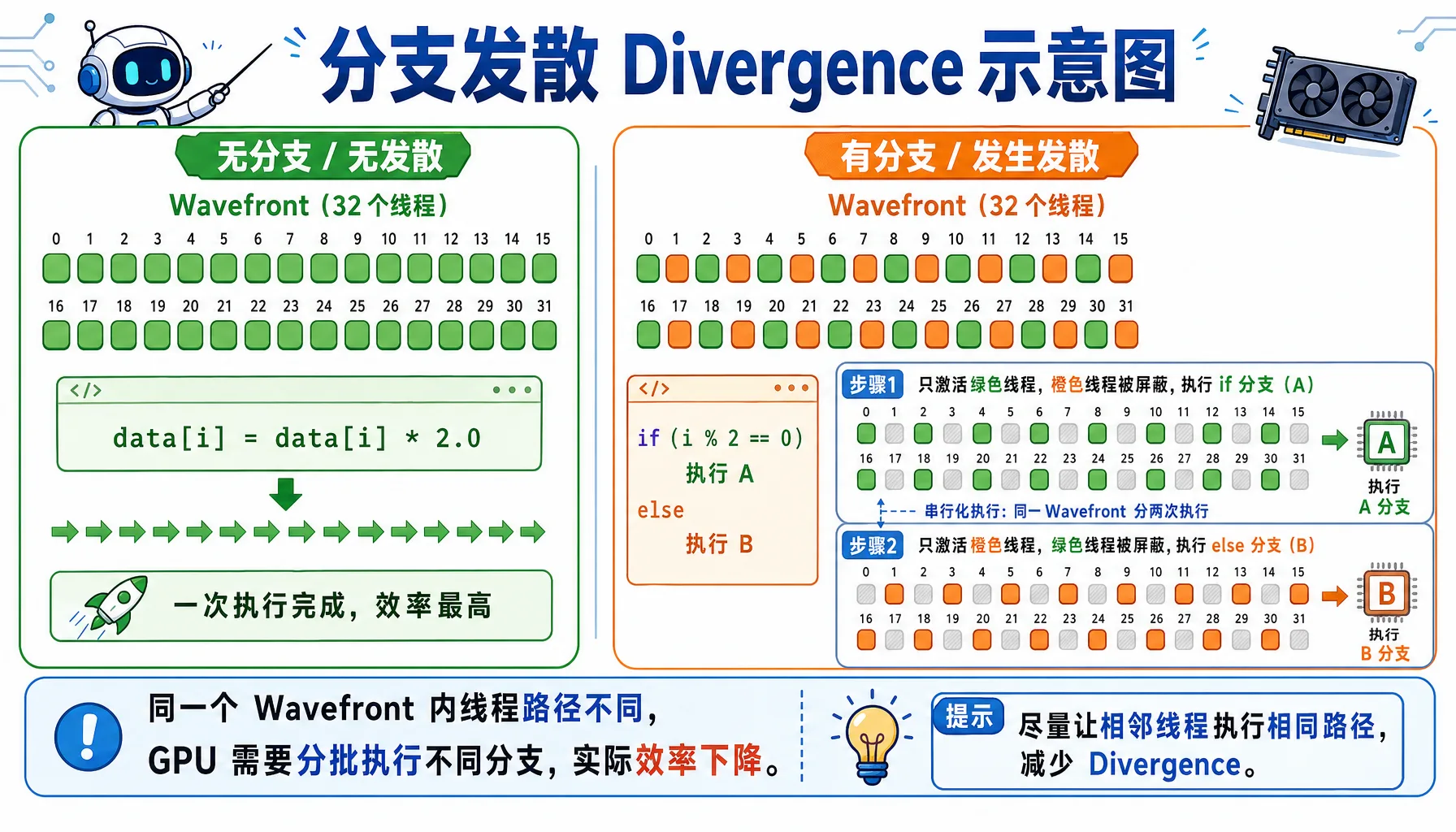 图2.10 分支发散 Divergence 示意图