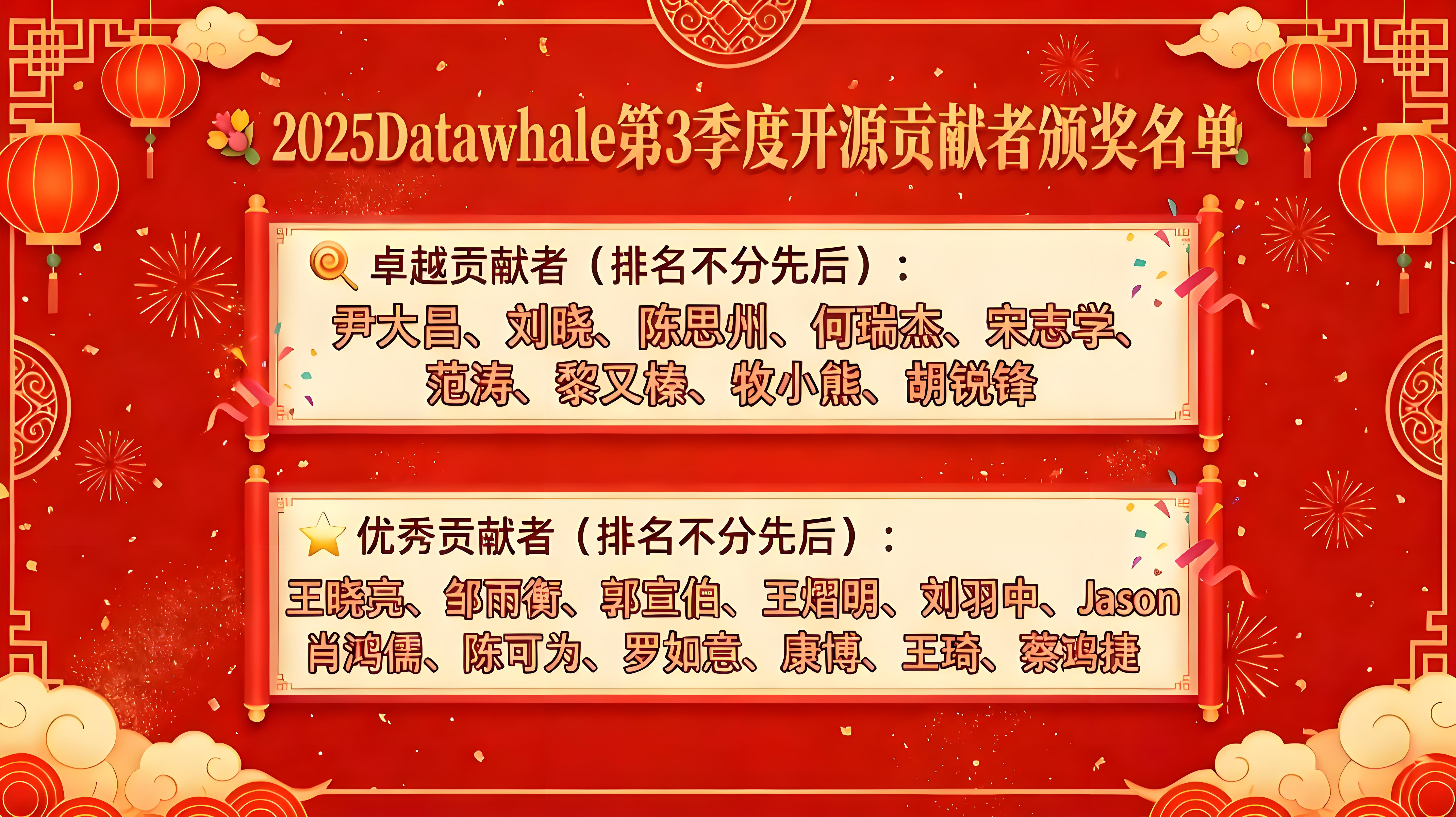 2025年Q3季度开源贡献奖励