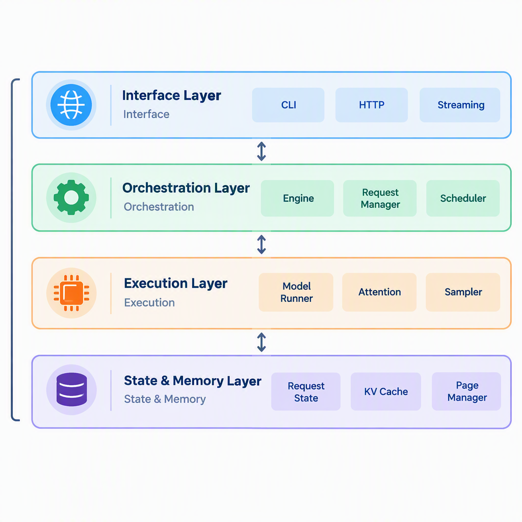 Four logical layers of mini-sglang